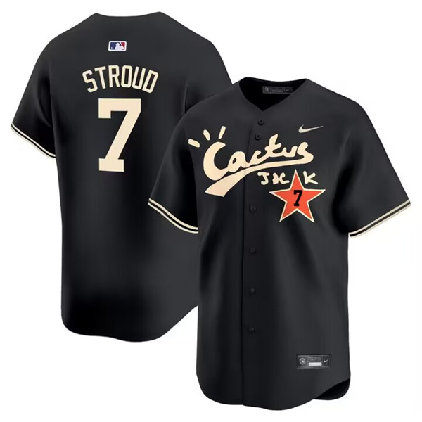 Men's Houston Astros Customized Black Cactus Jack Vapor Premier Limited Stitched Baseball Jersey Men's Houston Astros Customized Black Cactus Jack Vapor Premier Limited Stitched Baseball Jersey